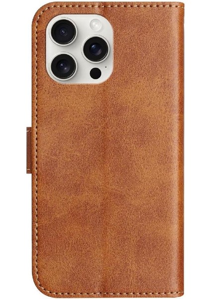 IPhone 16 Pro Max Kart Yuvaları Tutucu Renkli Bilek Kayışı Pu Flip Case (Yurt Dışından)