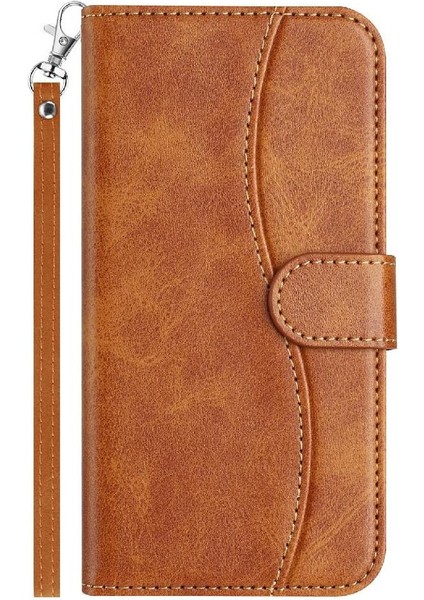 IPhone Se3 Bilek Kayışı Renkli Darbeye Dayanıklı Kart Yuvaları Tutucu Flip Case (Yurt Dışından)