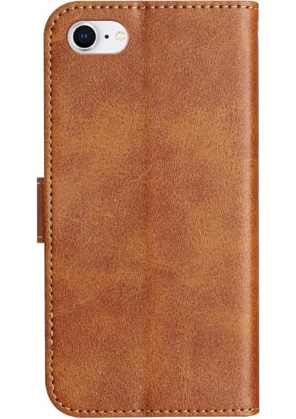 IPhone Se3 Bilek Kayışı Renkli Darbeye Dayanıklı Kart Yuvaları Tutucu Flip Case (Yurt Dışından)