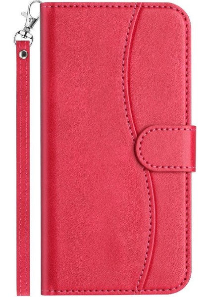 IPhone 11 Pro Max Darbeye Renkli Bilek Kayışı Pu Deri Flip Case (Yurt Dışından)