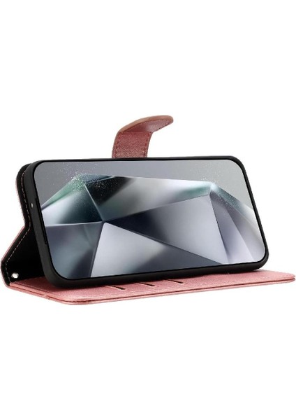 IPhone 15 Pro Max Kart Yuvaları Tutucu Pu Deri Renkli Flip Case (Yurt Dışından)