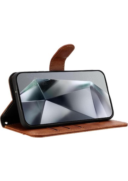 IPhone 15 Pro Max Kart Yuvaları Tutucu Pu Deri Renkli Flip Case (Yurt Dışından)