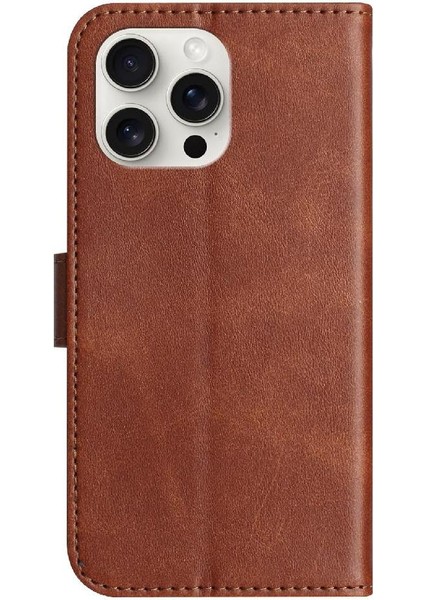 IPhone 16 Pro Max Kart Yuvaları Tutucu Renkli Bilek Kayışı Pu Flip Case (Yurt Dışından)