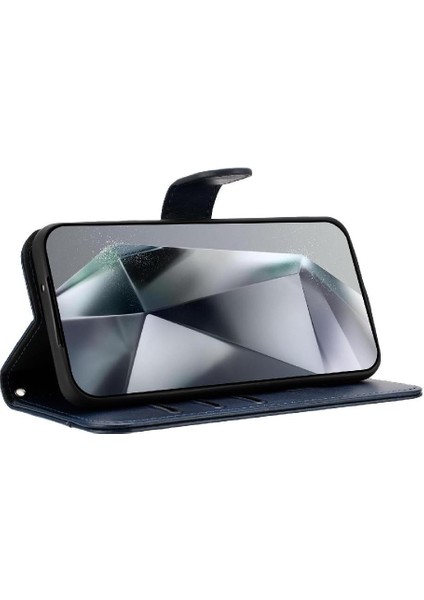 IPhone 14 Pro Darbeye Pu Deri Kart Yuvaları Tutucu Bilek Flip Case (Yurt Dışından)