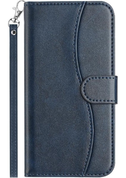 IPhone 13 Pro Max Darbeye Dayanıklı Bilek Kayışı Kart Yuvaları Tutucu Flip Case (Yurt Dışından)