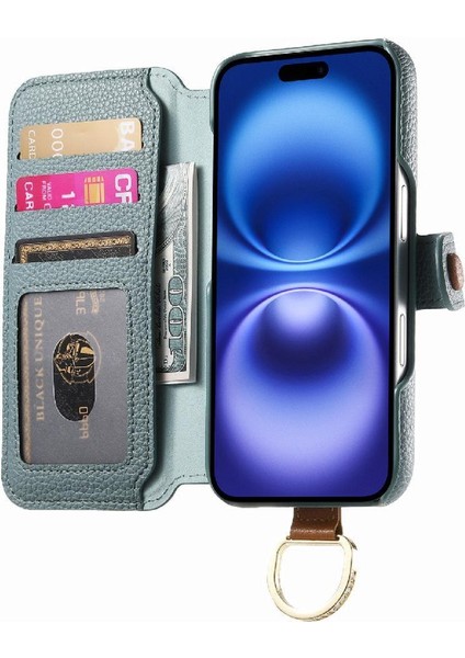 IPhone 12 Pro Vaka Crad Yuvası Standı Fermuar Bileklik Cüzdan ile Uyumlu (Yurt Dışından)