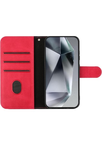 IPhone 16 Pro Darbeye Dayanıklı Bilek Kayışı Pu Deri Renkli Flip Case (Yurt Dışından) modelleri