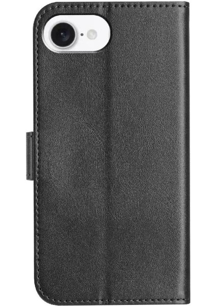 IPhone 16E Pu Deri Renkli Darbeye Dayanıklı Bilek Kayışı Kartı Flip Case (Yurt Dışından)