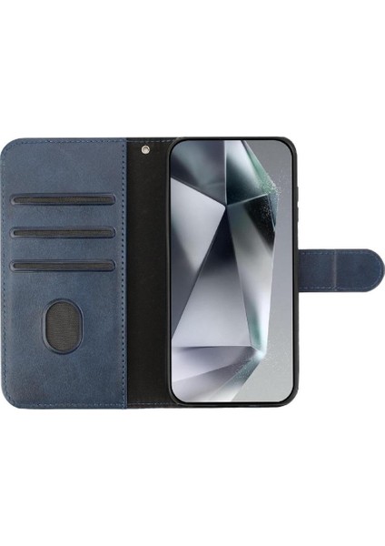 IPhone 15 Pro Max Kart Yuvaları Tutucu Pu Deri Renkli Flip Case (Yurt Dışından)