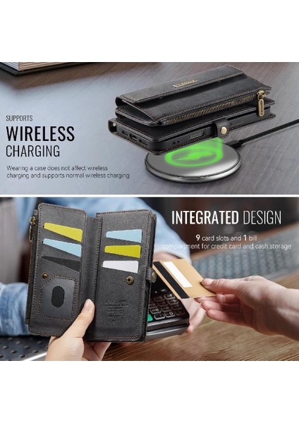 Kart Yuvaları ile IPhone X/xs Pu Deri Ayrılabilir Stra Cüzdan Kılıf (Yurt Dışından) modelleri