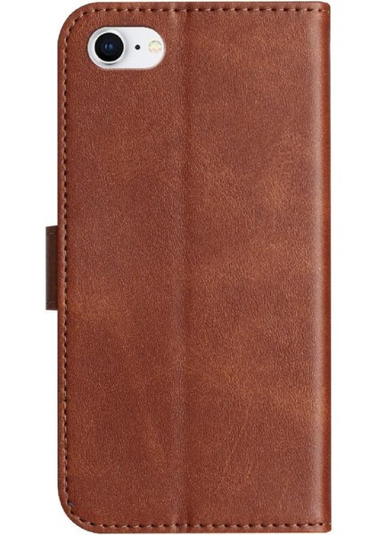 IPhone Se3 Bilek Kayışı Renkli Darbeye Dayanıklı Kart Yuvaları Tutucu Flip Case (Yurt Dışından)