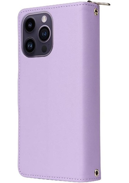 IPhone 14 Pro Max Cüzdan Kılıf Fermuarlı Cebi Manyetik Pu ile Uyumlu (Yurt Dışından) indirimleri