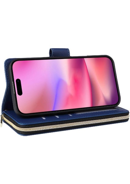 IPhone 12 Pro Cüzdan Kılıf Bilek Kayışı 9 Kart Tutucu Pu ile Uyumlu (Yurt Dışından)
