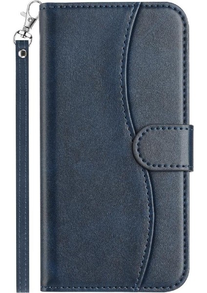 IPhone 11 Pro Darbeye Dayanıklı Bilek Kayışı Kart Yuvaları Tutucu Pu Flip Case (Yurt Dışından)