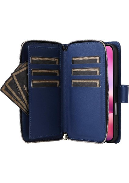 IPhone 13 Pro Max Cüzdan Kılıf 9 Kart Tutucu Crossbody ile Uyumlu ve (Yurt Dışından)