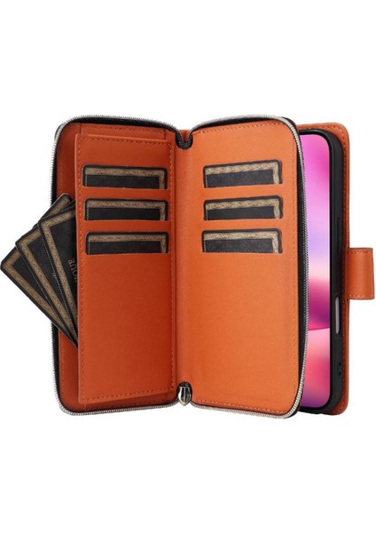 IPhone 13 Pro Max Cüzdan Kılıf 9 Kart Tutucu Crossbody ile Uyumlu ve (Yurt Dışından)