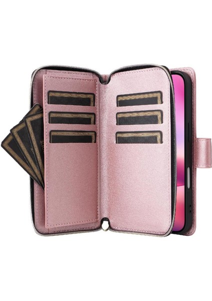 IPhone 12 Cüzdan Kılıf Crossbody ve Bilek Kayışı Pu Deri ile Uyumlu (Yurt Dışından) modelleri