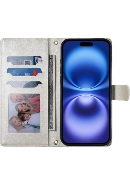 IPhone 14 Plus Vaka Zarif Deri Çanta Çift Sapanlar ile Uyumlu (Yurt Dışından)
