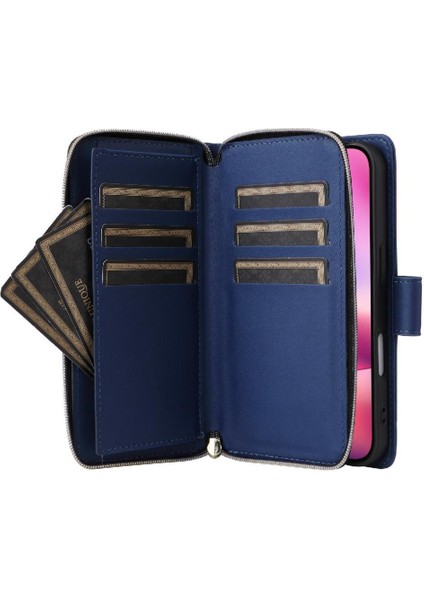 IPhone 12 Cüzdan Kılıf Crossbody ve Bilek Kayışı Pu Deri ile Uyumlu (Yurt Dışından) modelleri