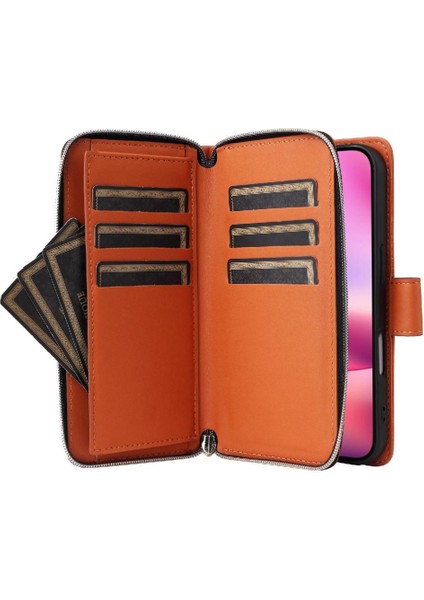 IPhone 12 Cüzdan Kılıf Crossbody ve Bilek Kayışı Pu Deri ile Uyumlu (Yurt Dışından) modelleri