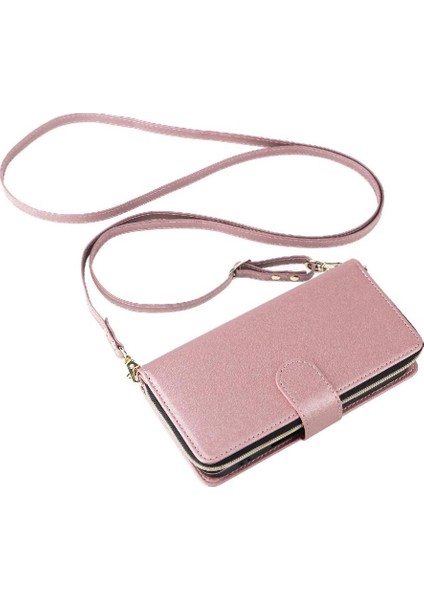 IPhone 12 Cüzdan Kılıf Crossbody ve Bilek Kayışı Pu Deri ile Uyumlu (Yurt Dışından) indirimleri