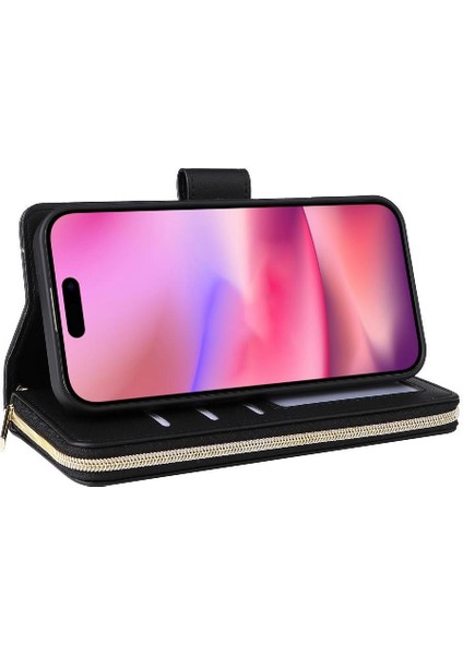 IPhone 12 Pro Cüzdan Kılıf 9 Kart Tutucu Manyetik Kapatma ile Uyumlu (Yurt Dışından)