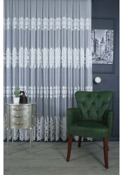 Tül Perde Desenli Nakışlı Işlemeli Güpürlü Ekru Kırık Beyaz Üst Kalite Kırışmaz Salon Sık Pile fırsatları