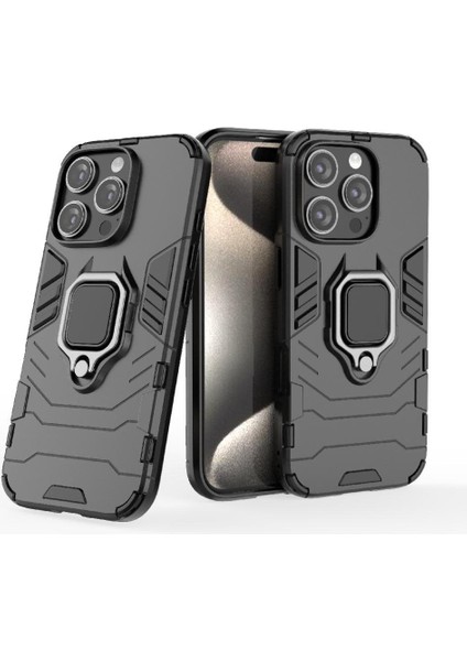 IPhone 16 Pro Max Kickstand Darbeye Kapak Askeri Damla Yüzük Kılıf (Yurt Dışından)