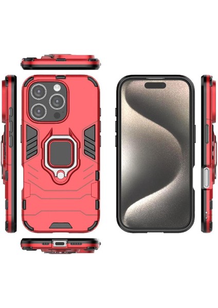 IPhone 16 Pro Max Kickstand Darbeye Kapak Askeri Damla Yüzük Kılıf (Yurt Dışından) modelleri