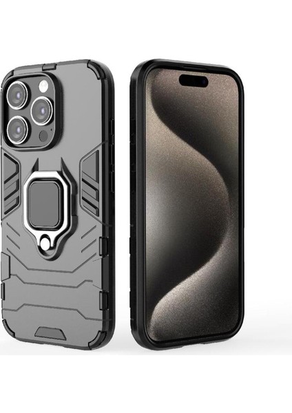 IPhone 16 Pro 360&DEG; Dönen Halka Kickstand Darbeye Kapak Damla Kılıf (Yurt Dışından) modelleri