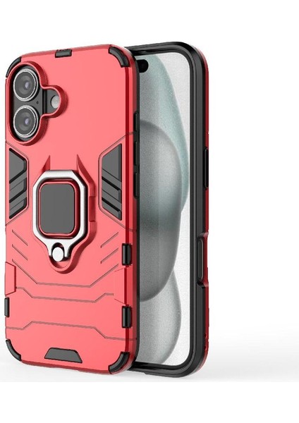 IPhone 16 Askeri Damla Koruma Kılıf Kickstand 360&DEG; Dönen Halka (Yurt Dışından) fiyatları