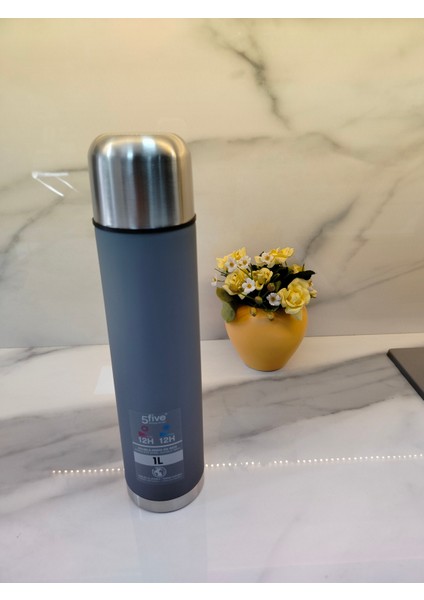 Double Wall Çelik Termos Gri-Siyah 1lt fiyatları