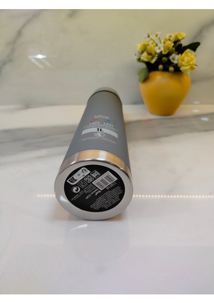 Double Wall Çelik Termos Gri-Siyah 1lt modelleri