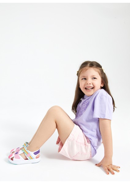 Flow Iı Hafif Kız Okul Öncesi Beyaz/pembe Sandalet