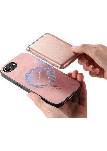 IPhone 16E Ayrılabilir Kart Sahibi Kart Sahibi Güçlü Manyetik Kılıf (Yurt Dışından)