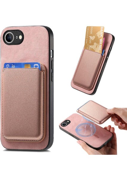 IPhone 16E Ayrılabilir Kart Sahibi Kart Sahibi Güçlü Manyetik Kılıf (Yurt Dışından)