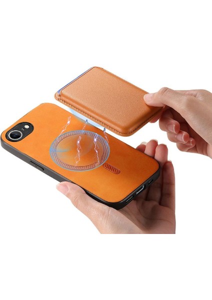 IPhone 16E Ayrılabilir Kart Sahibi Kart Sahibi Güçlü Manyetik Kılıf (Yurt Dışından)