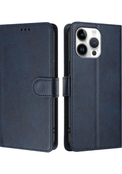 IPhone 16 Pro Max Klasik Tarzı Flip Case Kart Tutucu ile Uyumlu (Yurt Dışından)