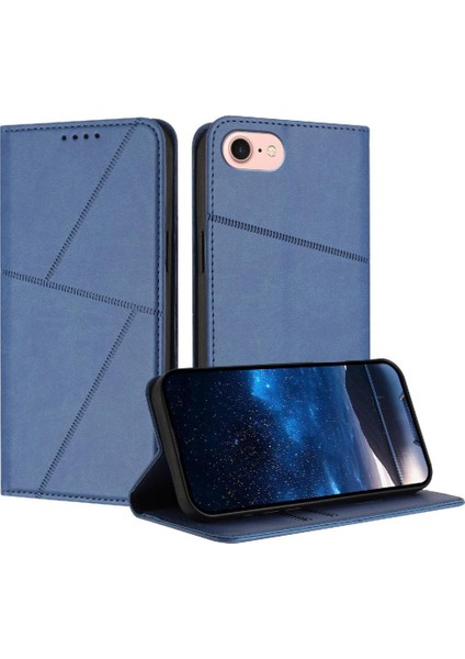 Kart Yuvaları ve Kapak ile IPhone 8 Anti-Parmak Izi Mat Doku Kılıf (Yurt Dışından)