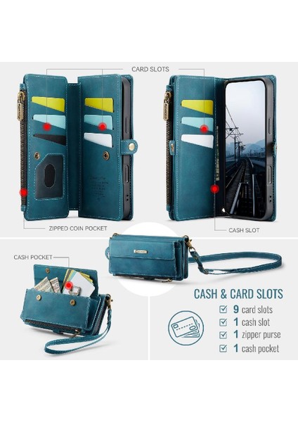 Kart ile IPhone 14 Pro Max Pu Deri Ayrılabilir Stra Cüzdan Kılıf (Yurt Dışından) modelleri