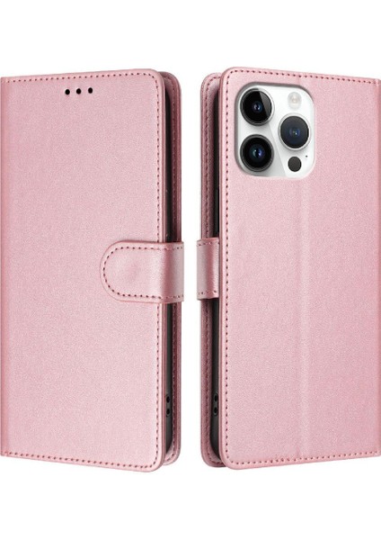 IPhone 16 Pro Max Klasik Tarzı Flip Case Kart Tutucu ile Uyumlu (Yurt Dışından)