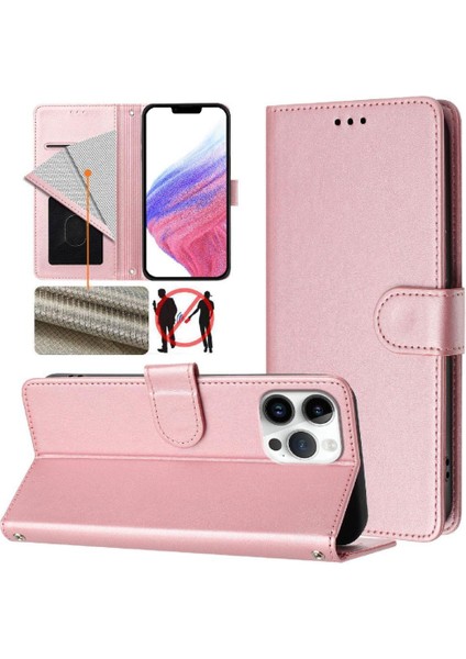 IPhone 16 Pro Max Klasik Tarzı Flip Case Kart Tutucu ile Uyumlu (Yurt Dışından)