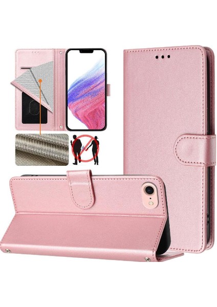 IPhone 8 Klasik Tarzı Flip Case Darbeye Cüzdan Kılıf ile Uyumlu (Yurt Dışından)