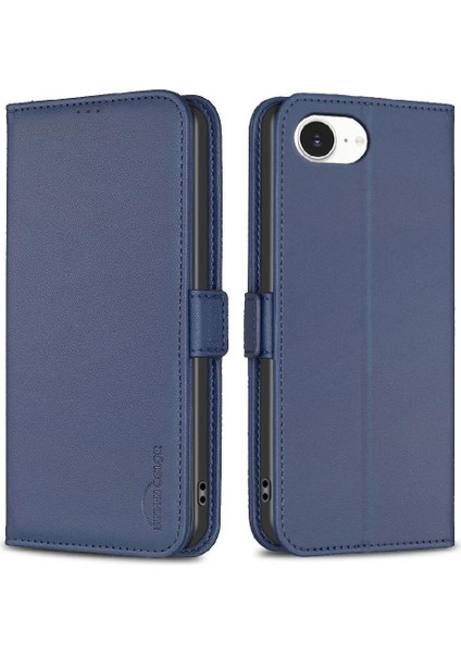 IPhone 16E Kickstand Pu Deri Cüzdan Darbeye Tpu Iç Flip Case (Yurt Dışından)
