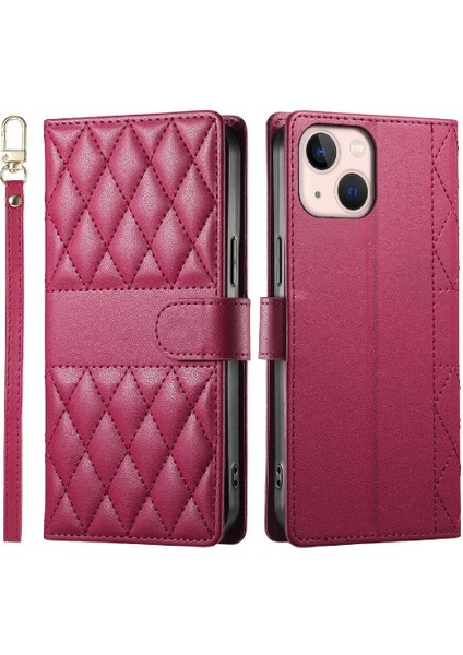 IPhone 13 Mini Kılıf ile Uyumlu Darbeye Dayanıklı Cüzdan Çift Sapanlar Zarif (Yurt Dışından)