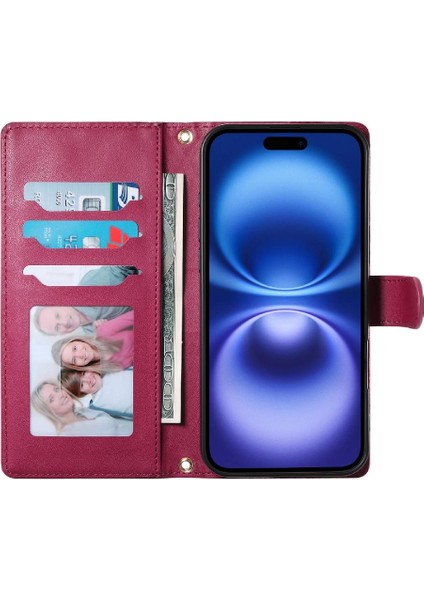 IPhone 13 Mini Kılıf ile Uyumlu Darbeye Dayanıklı Cüzdan Çift Sapanlar Zarif (Yurt Dışından)