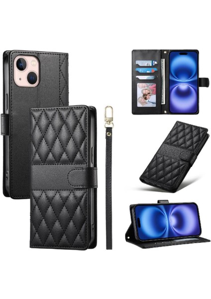 IPhone 13 Mini Kılıf ile Uyumlu Darbeye Dayanıklı Cüzdan Çift Sapanlar Zarif (Yurt Dışından)