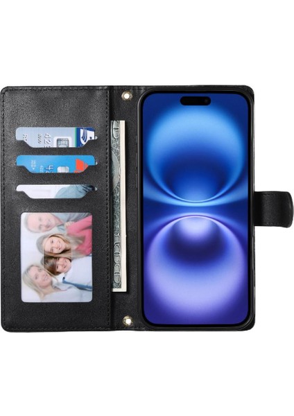 IPhone 13 Mini Kılıf ile Uyumlu Darbeye Dayanıklı Cüzdan Çift Sapanlar Zarif (Yurt Dışından)