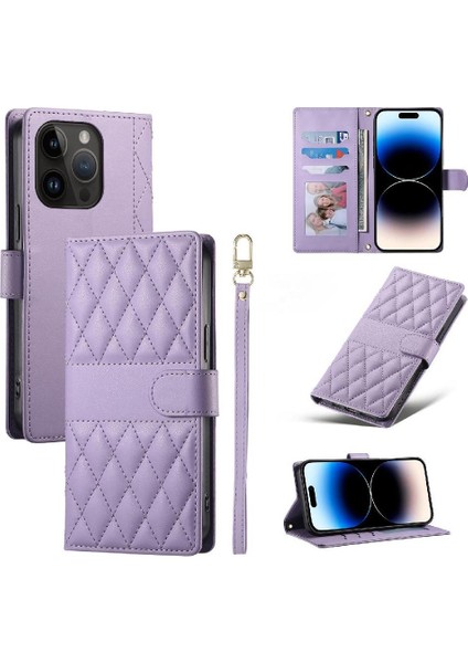 IPhone 15 Pro Kılıf Cüzdan Deri Kılıf Darbeye Çift ile Uyumlu (Yurt Dışından)