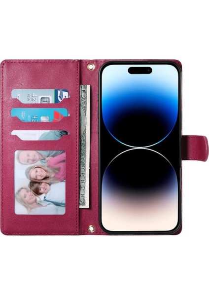 IPhone 14 Pro Max Vaka Zarif Cüzdan Darbeye Çift ile Uyumlu (Yurt Dışından) modelleri